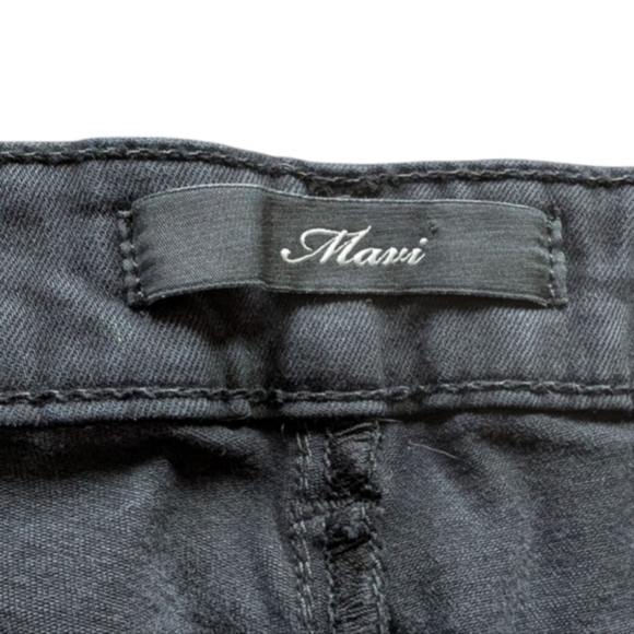 Mavi Ivy Slim Cargo Pants Grunge Y2K 00s Womens 29 Mid-Rise Black Twill Cotton - Picture 10 of 16